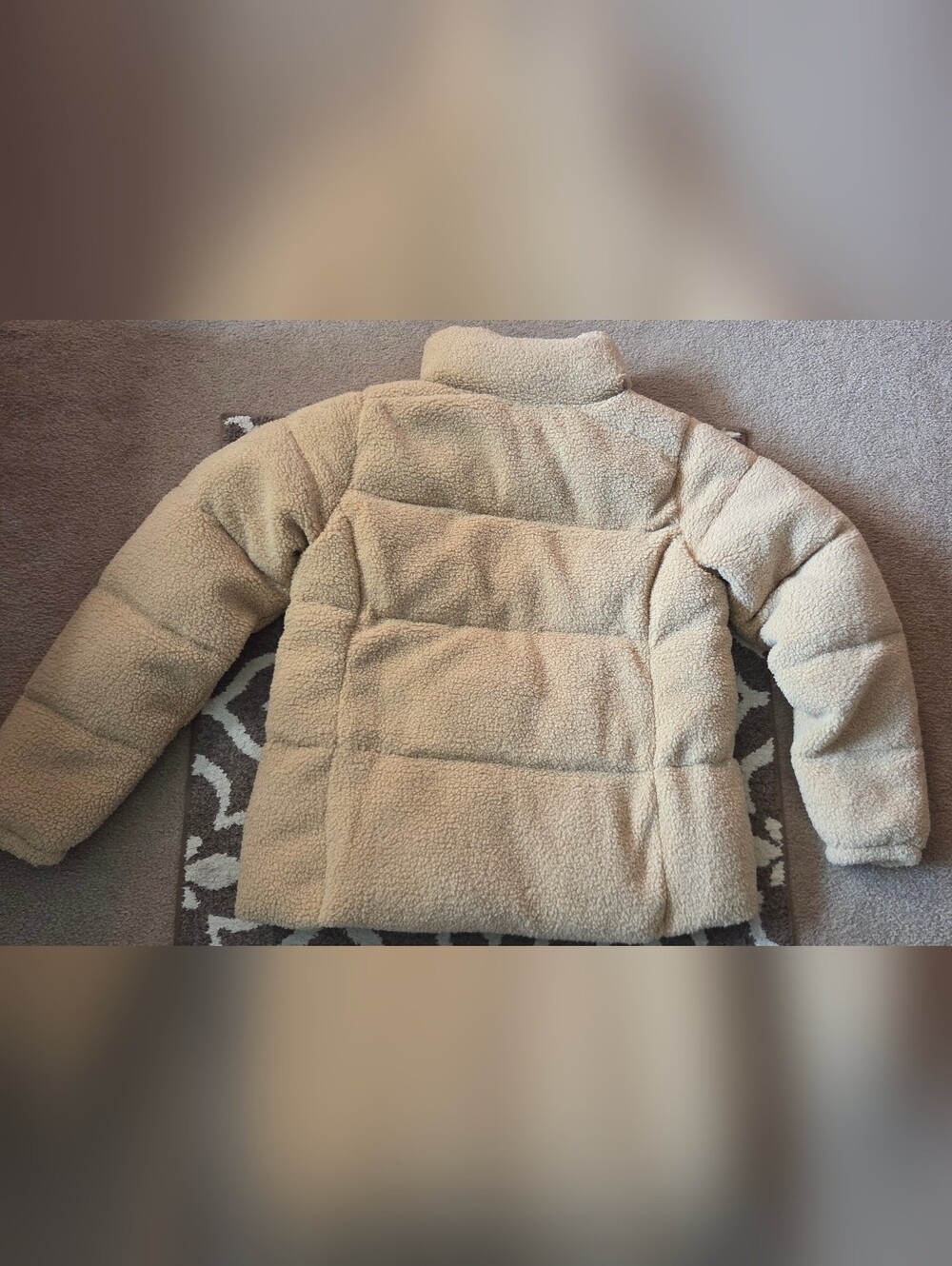 Columbia Womens Cream Puffect Sherpa Puffer Jacket Coat Sz L Cozy Warm Versatile - Picture 9 of 16